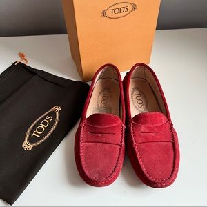 Tod’s GOMMINO DRIVING SHOES IN SUEDE - Red